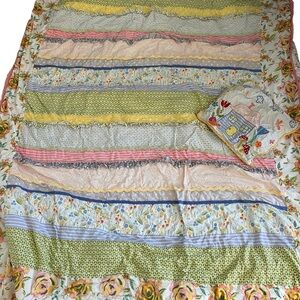 Matilda Jane Multicolor Striped Quilt Set